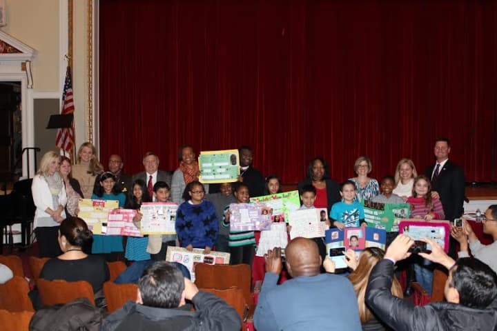 Elmsford elementary students highlighted their &quot;Vision Board&quot; project at the recent Elmsford School District Board of Education meeting. 