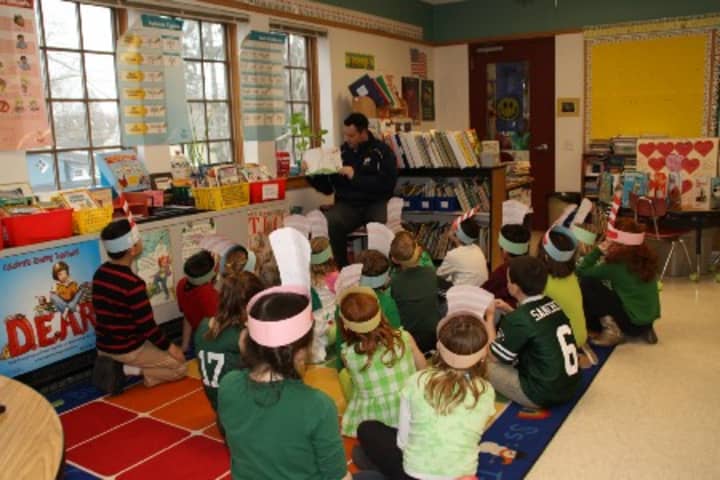 Members of the the Pace University Athletics Department took part in &quot;Read Across Amreica&quot; at Bedford Road School in Pleasantville.