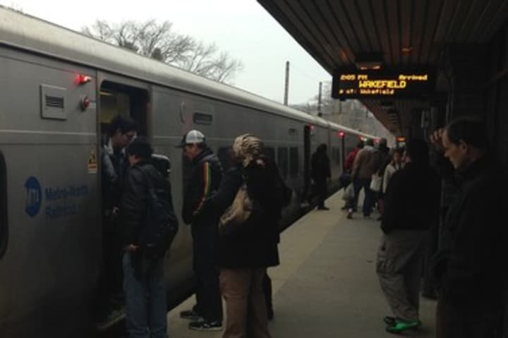 Passengers at the Metro-North train station in White Plains on Wednesday afternoon.