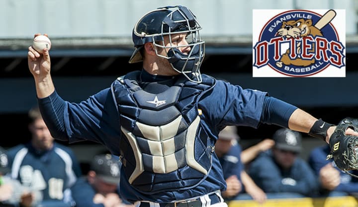 Former Pace University catcher Joe Solomeno renews his contract with the Evansville Otters in the Frontier League.