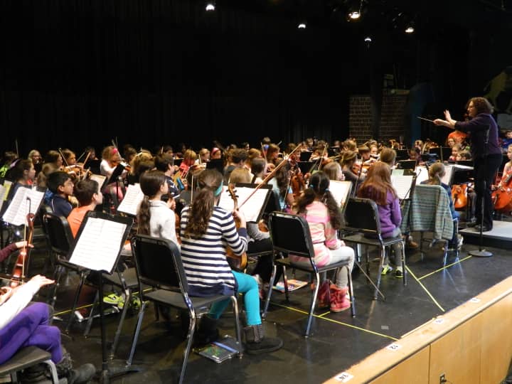 Fifth and sixth grade students from the Westport Public Schools Music Department performed in an Elementary Orchestra Festival Concert at Bedford Middle School. 