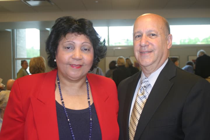 Mae Carpenter, commissioner of the Westchester County Department of Senior Programs and Services, and Rob Waldman, president of the Center for Aging in Place Support. 