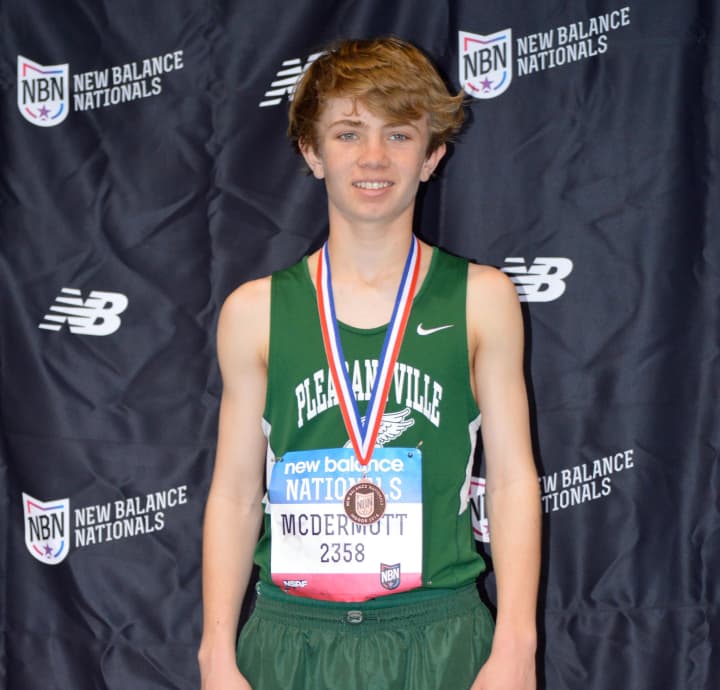 Pleasantville eighth-grader Declan McDermott placed fifth at the New Balance National Indoor Track &amp; Field Championship Meet. 