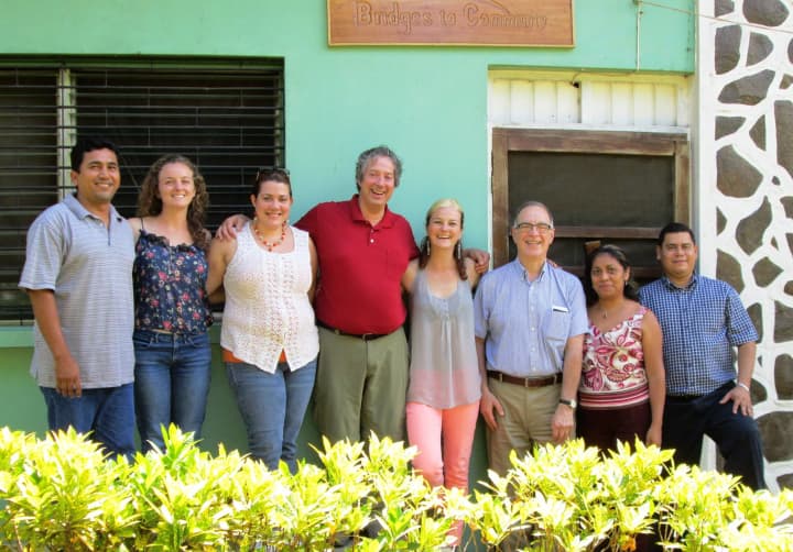 Ossining&#x27;s Bridges To Community recently welcomed new Executive Director John Hannan, fourth from left, during his trip to Nicaragua. 