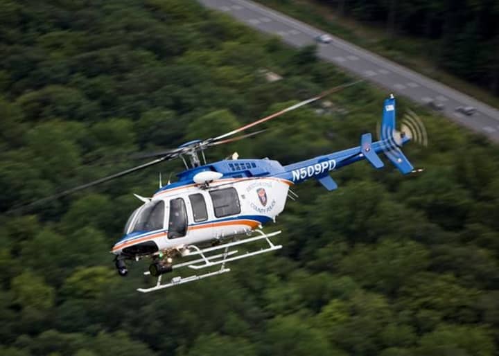 The Aviation Unit utilized a Bell 407 helicopter to make the rescue. 
