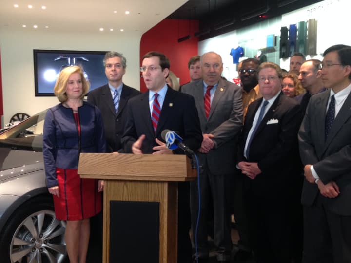 Assemblyman David Buchwald, along with county legislators, mayors, councilmen and executives joined to speak out against the bill.