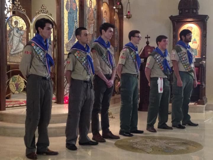 The newest Eastchester Eagle Scouts. 