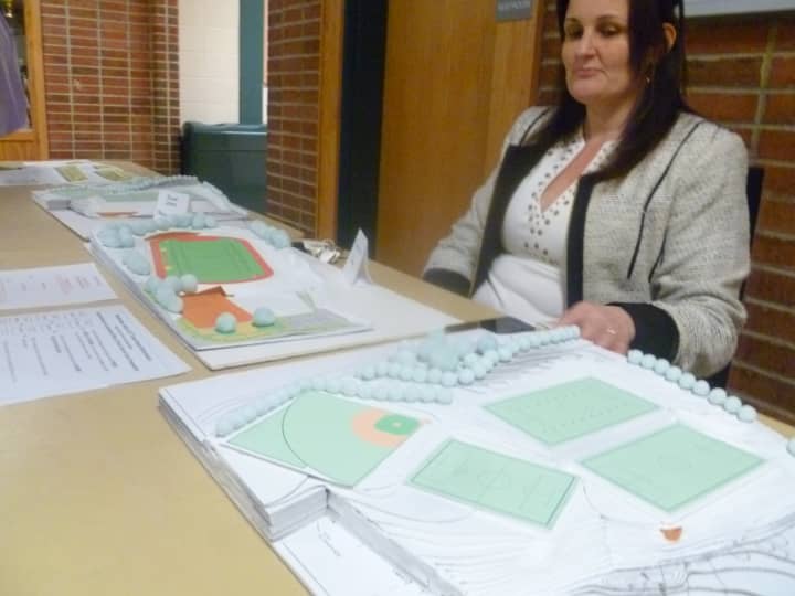 Artist&#x27;s conceptions of possible new athletic fields at two Hastings school district sites were on display for residents who cast votes on an $8.1 million facilities bond proposal.