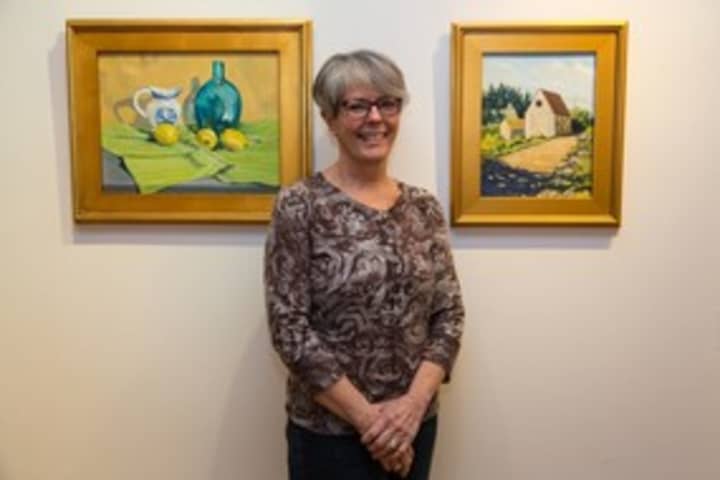 Former president of the Ridgefield Guild of Artists Mary Louise O&#x27;Connell is displaying her exhibit of oil paintings, entitled My Favorite Things, in the upstairs portion of the Ridgefield Guild of Artists gallery.