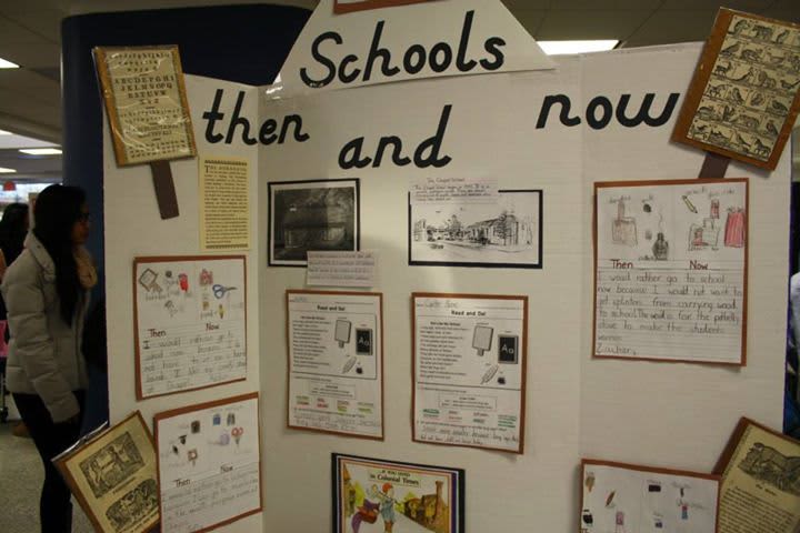 Students from several Eastchester schools created exhibits to detail the history of the town in celebration of its 350th anniversary.