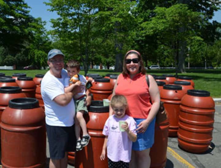 Just one 60-gallon recycled food-grade barrel can consistently irrigate a 100-square-foot garden, Aquarion Water said.