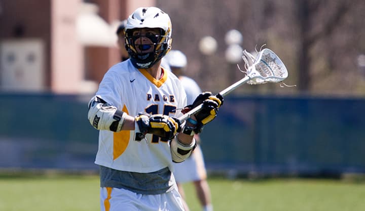 William Scioscia scored six points for the men&#x27;s lacrosse team in the win against American International.