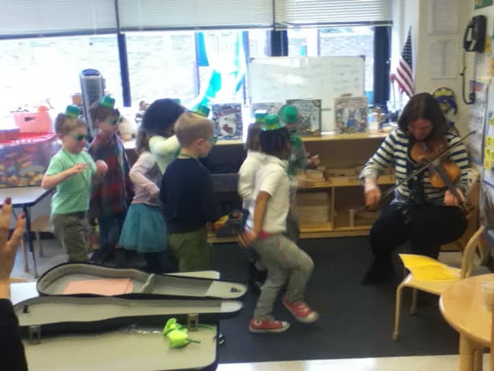 Preschoolers at The Chapel School in Bronxville celebrated St. Patrick&#x27;s Day with food and dancing. 