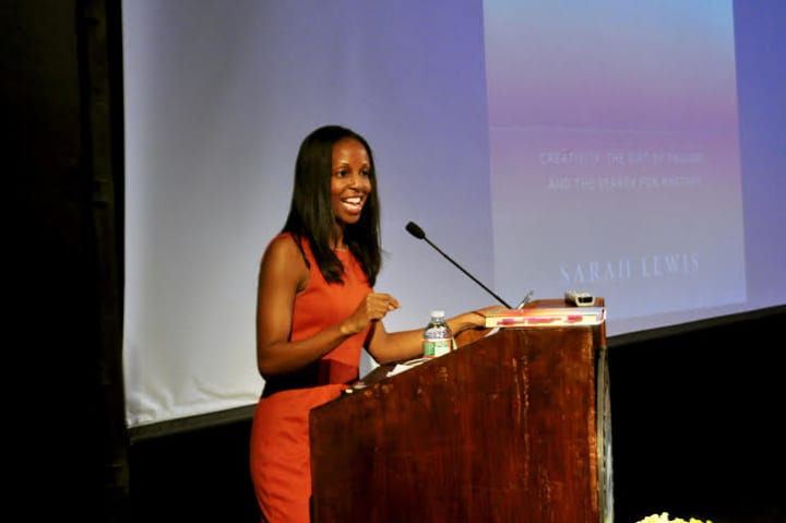 Author and historian Sarah Lewis visited The College of New Rochelle to discuss her new book.