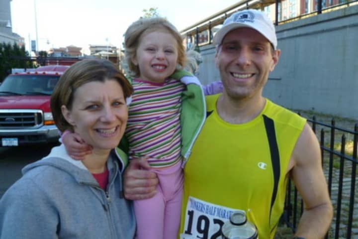 Hartsdale&#x27;s Brian Wilantowicz, seen here with his family after the 2012 Yonkers Marathon, returns to race in the 2014 Boston Marathon on Monday. April 21.