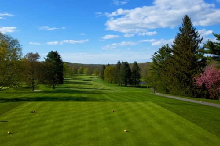 A view of the first hole at Tamarack Country Club in Greenwich, which is celebrating its 85th year.