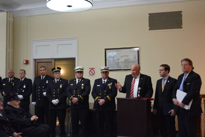 Members of the Mount Kisco Volunteer Fire Department&#x27;s FAST Team were honored for their service at the village Board of Trustees meeting on Monday, April 21.