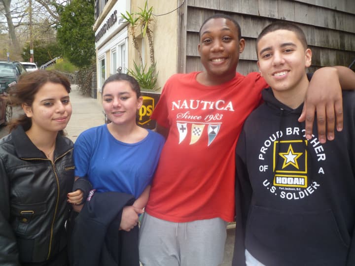 Hastings High School students, from left, Karen Espinoza, Alyssa Pistorino, Marquis Howell and Justin Bajan say lawsuits over the Pledge of Allegiance are not needed.