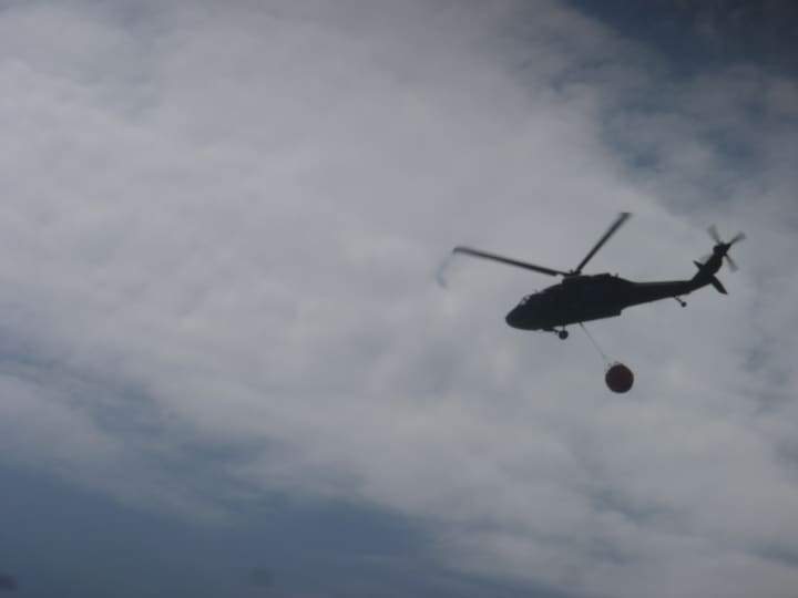 The Army National Guard conducted a helicopter training exercise in Cortlandt. 