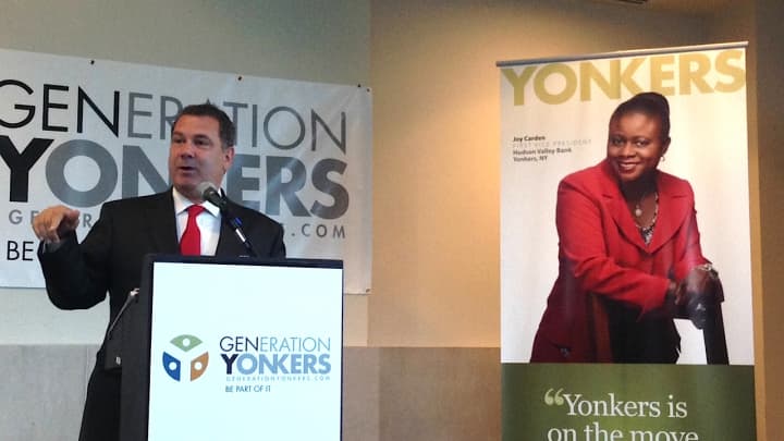 A new marketing initiative hopes to sell Yonkers as the place for businesses and young professionals to thrive, Mayor Mike Spano announced at a press conference Tuesday. 