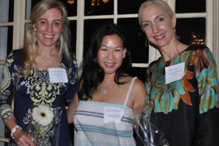 Officers of the Junior League of Bronxville from left are Allison Coyne (Finance vice president), Margaret Wang (Placement vice president) and Cammie Cannella sustainer representative).