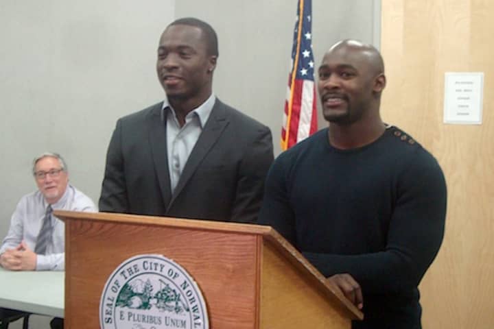 Norwalk natives Kevin Pierre-Louis and Silas Redd as the prepare to enter the NFL Draft.