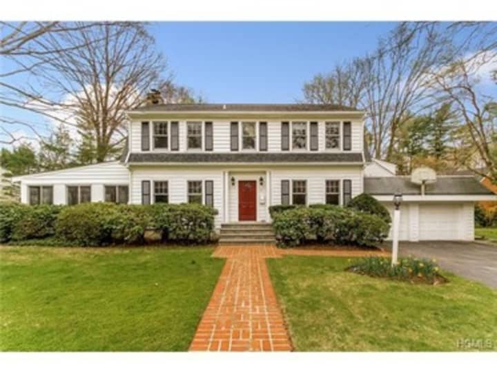 This house at 17 Woodland Drive in Rye Brook is open for viewing on Sunday.
