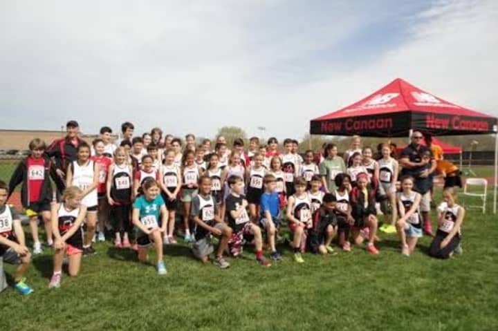 The New Balance Blazers youth track and field team, sponsored by New Canaan New Balance, held its first meet last week at New Canaan High School.
