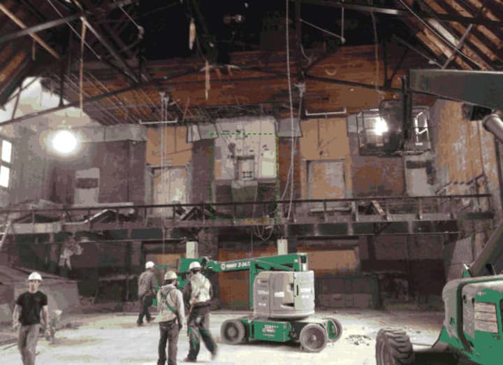 Just three months into the project, the auditorium has been gutted in Bronxville.
