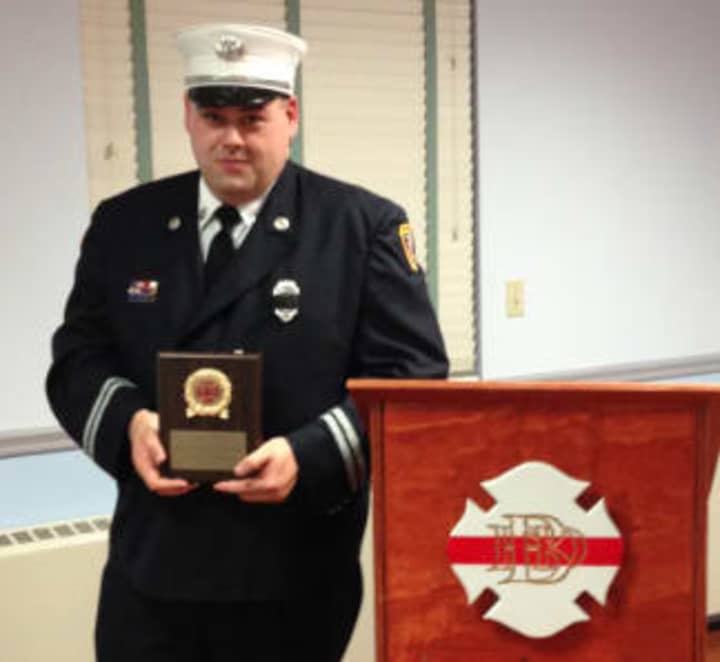 At a recent Belltown Fire Department awards dinner, Captain George Previs was elected Firefighter of the Year by a majority vote of the membership.