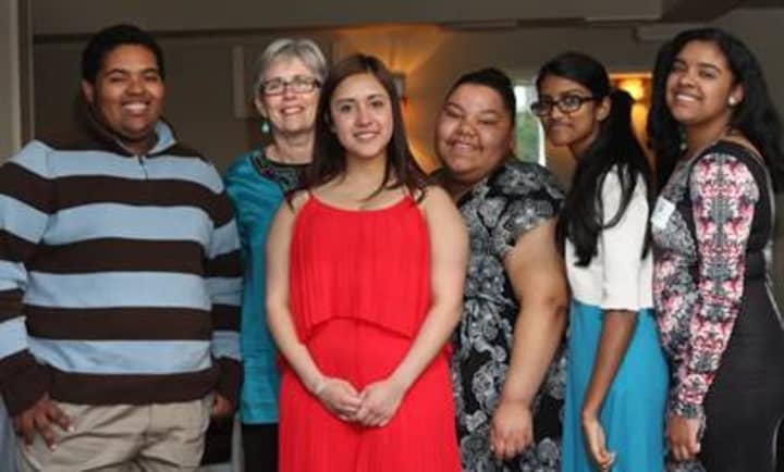 Isaiah Figueroa, Youth of the Year finalist; Barbara Cutri, BGCNW director of operations; Cristy Lopez-Duarte, 2014 Youth of the Year; Justique Carter, Chris Cutri Award recipient;  and Nethmi DeSilva and Akilah Figueroa, Youth of the Year finalist.