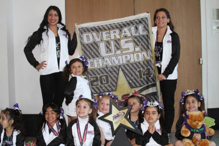 The Tiny Prep girls from Spirit Zone Too in Greenwich won their division at U.S. Nationals.