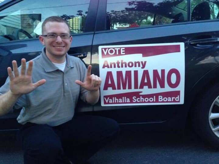 The newest Valhalla School Board member is 20-year-old Manhattan College student Anthony Amiano.
