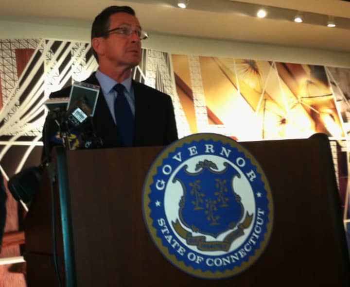 Gov. Dannel P. Malloy speaks during a press conference Thursday in which Starwood Hotels &amp; Resorts Worldwide will add 340 jobs at its Stamford headquarters.