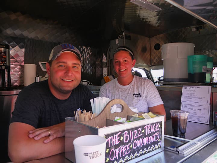 Fairfield residents Jessica and Alex Grutkowski spent the last year-and-a-half building their new business, The Buzz Truck. They take it around to local events to sell coffee to those in need of a caffeine buzz. 
