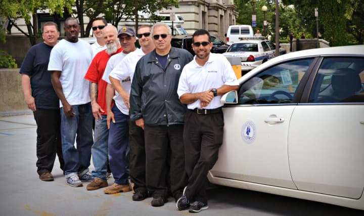 Some of the Yonkers employees who are participating in the city&#x27;s pilot EcoDriving Training Program.