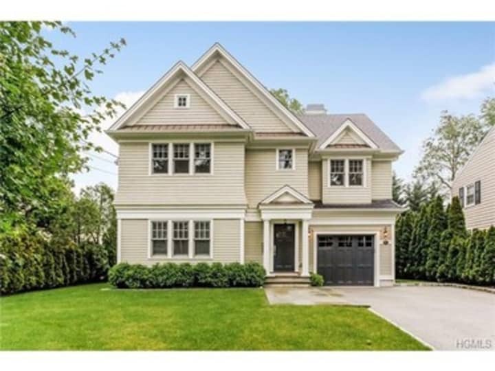 This house at 57 Carthage Road in Scarsdale is open for viewing on Sunday.