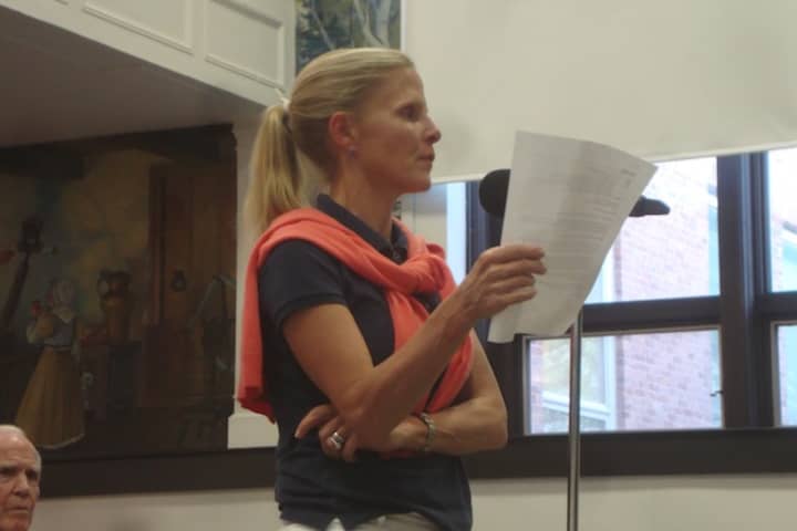 Kitty Lavin is one of several Darien residents who oppose the construction of a cell phone tower at the Ox Ridge Hunt Club.