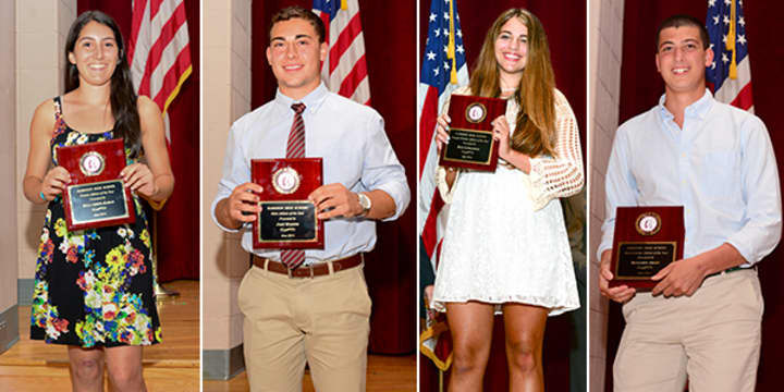 Harrison High School athletes received awards for athletic honors.