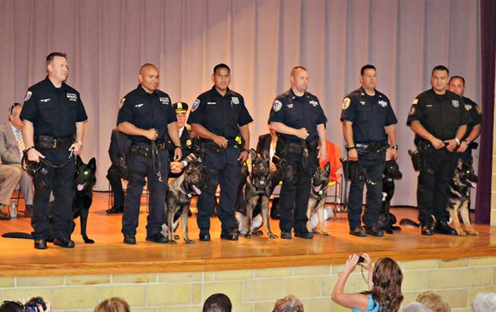 Roscoe and Ex from Yonkers police department, Otis and Mavis from Mount Vernon police department, Rookie from Ramapo police department and Jax from Westchester County police department are the newest K9 graduates. 