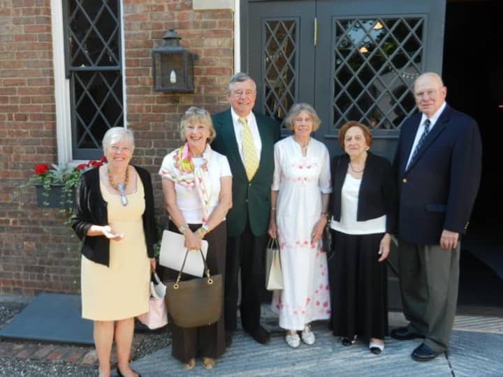 WCHS trustees and honorees at the 2014 annual meeting. From left, WCHS President Susan Morison, WCHS Executive Director Katie Hite, Robert M. Riggs, Rosalind Schulman, Mavis Cain (president of FOC), and  WCHS Trustee P. Gilbert Mercurio.