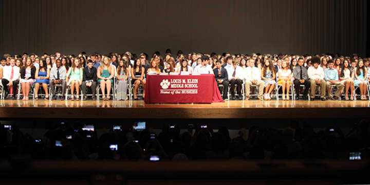 Louis M. Klein Middle School&#x27;s eighth-grade class held its moving up ceremony on Saturday, June 28. 