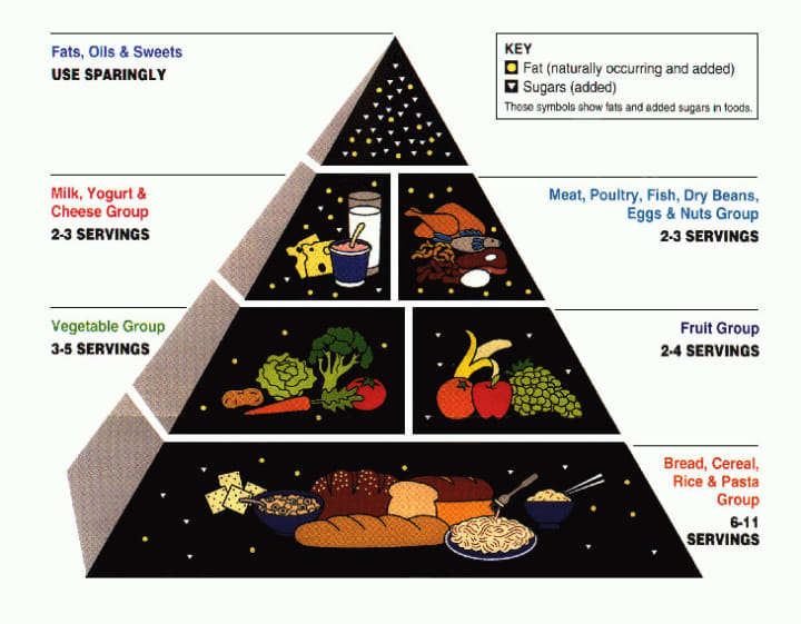 Saw Mill Club personal trainer John Wagner cites the importance of eating a balanced diet to maintain a healthy lifestyle and cites the use of the food pyramid. 
