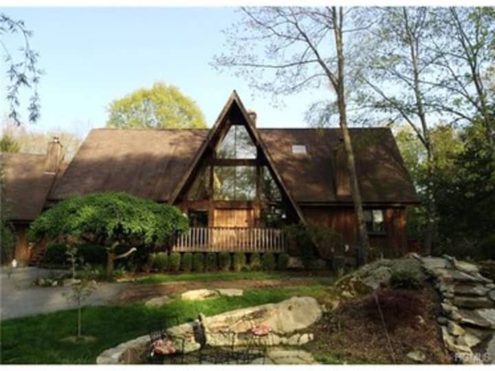 This house at 35 Old Mill River Road in Pound Ridge is open for viewing on Sunday.