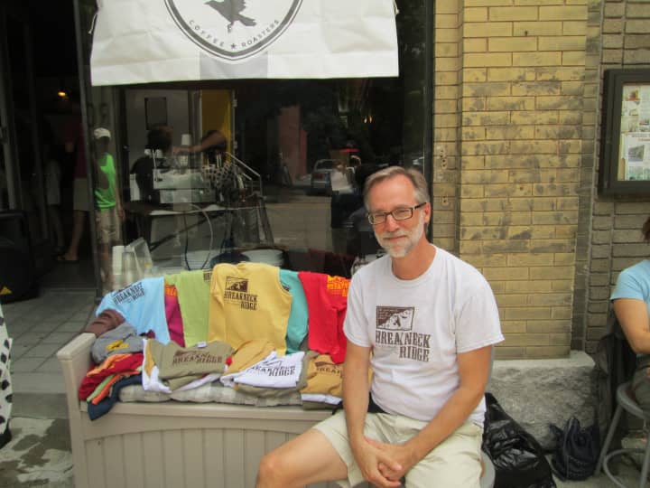 Barry Wells was selling shirts for Breakneck Ridge. 