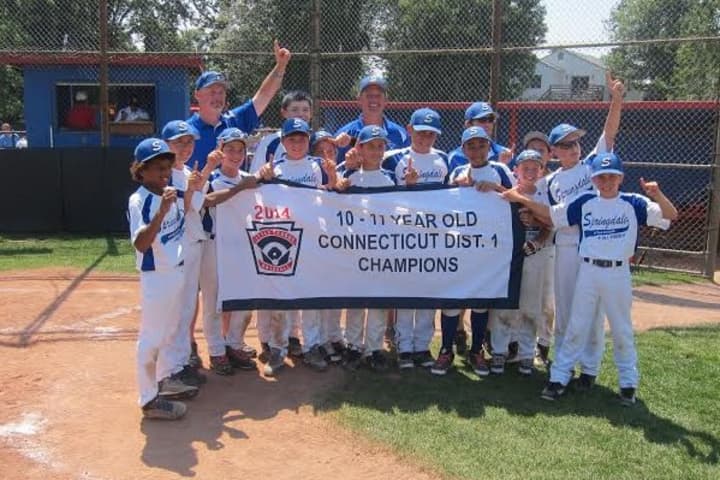 The Springdale 10- and 11-year-old baseball All-Stars from Stamford won the District 1 title on Saturday. 