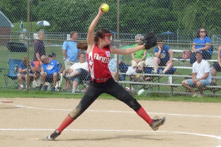 Kylee Holderied pitches for the Fairfield 11-year-old All-Stars.