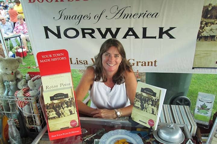 Author Lisa Grant will be selling and signing copies of her book on the history of Norwalk at several Sheffield Island events this weekend.
