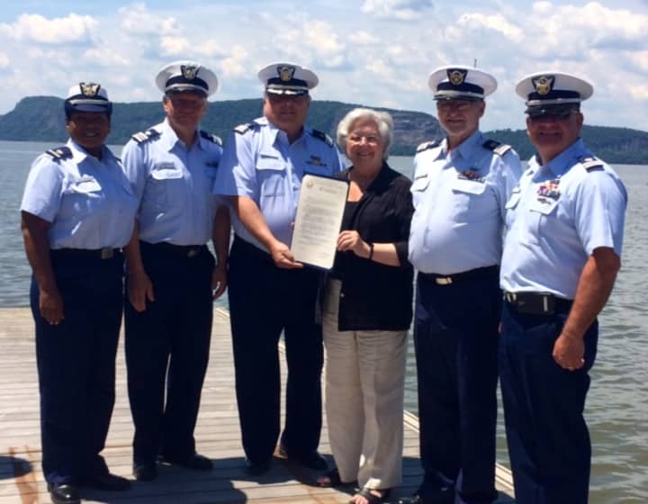 Assemblywoman Sandy Galef presented members of the Coast Guard Auxiliary with a special proclamation. 