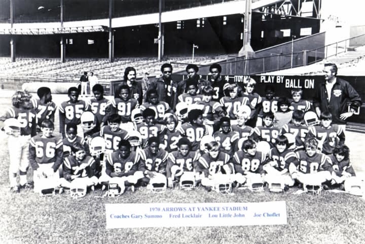 A photo of one of the original New Rochelle Youth Tackle League teams. 